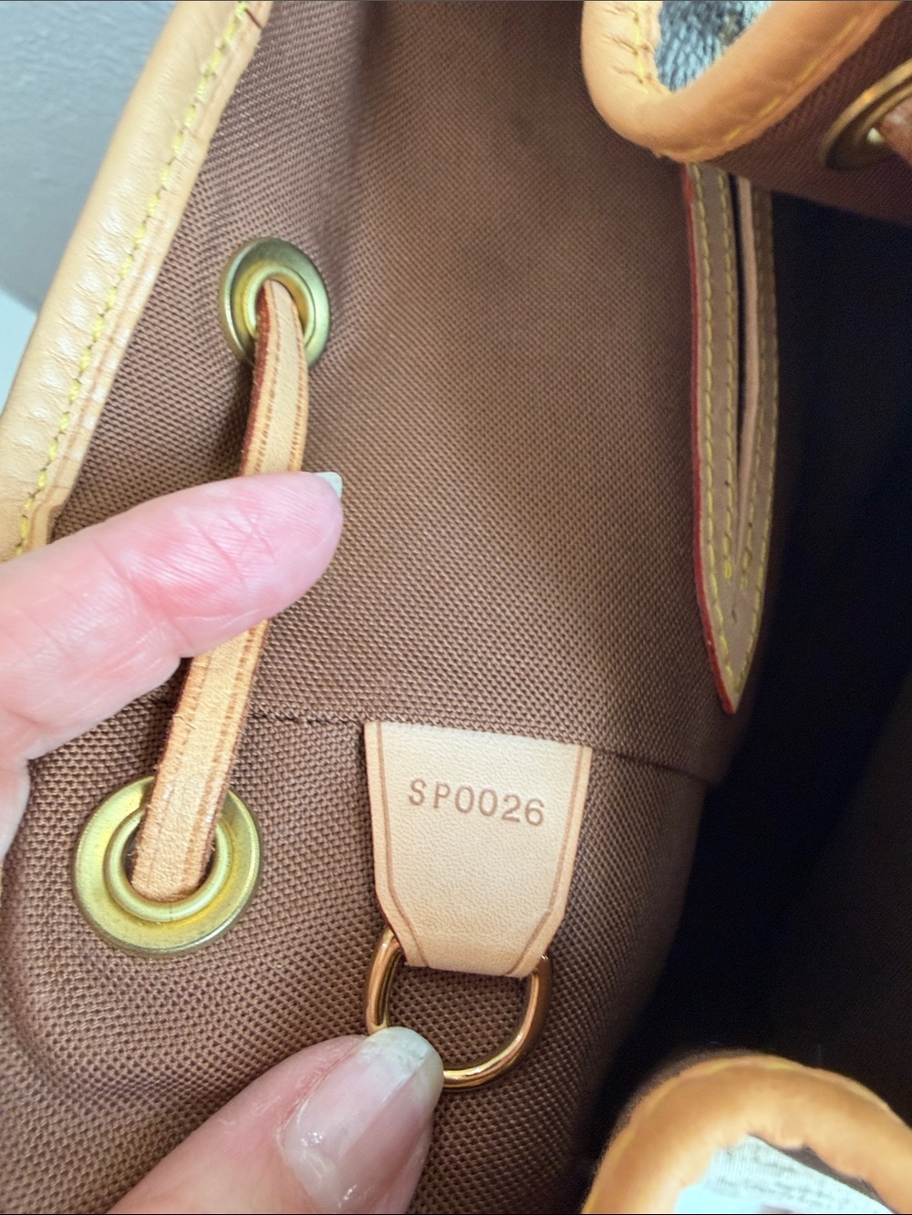 Louis Vuitton Monogram Canvas Backpack in Brown and Tan Leather Trim - Picture 2 of 10